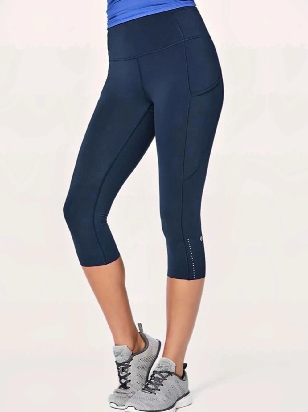 lululemon Fast and Free High-Rise Crop 19” *Pockets Blue Leggings